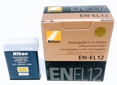 Nikon EN-EL12 原廠電池 ENEL12 鋰電池 原廠鋰電池 【完整盒裝】