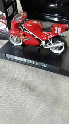 【紫晶小棧】義大利 杜卡迪 摩托車世界大賽 模型 玩具車 5號車 DUCATI 851 SBK 1988 收藏 7-11