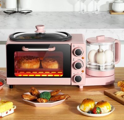 咖啡機多士爐家用多功能三明治早餐機神器三合一面包烤箱1人-2開心購 促銷 新品