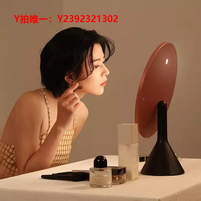 化妝鏡FELLERPU梳妝鏡桌面化妝鏡臺式高級智能LED燈補光輕奢高級美妝鏡