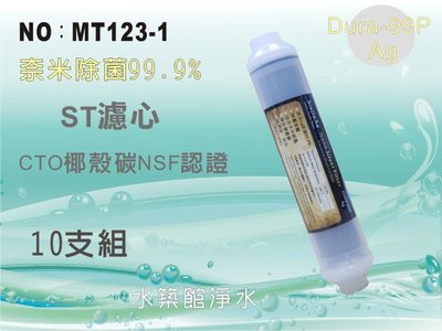 【水築館淨水】ST 奈米除菌99.9%濾心 10支 後置濾心 淨水器 飲水機(貨號MT123-1)