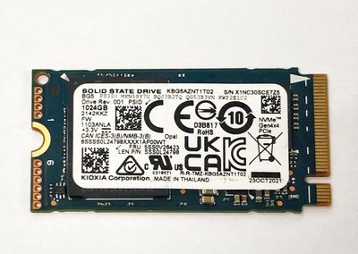 【KBG5AZNT1T02 KIOXIA BG5 1TB 1024GB 2242 NVME PCIE SSD 固態硬碟】