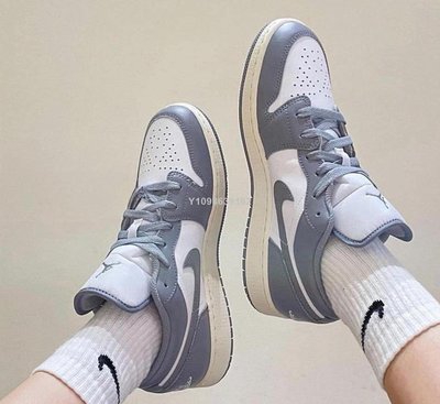 【代購】Nike Air Jordan 1 Low Vintage Grey 灰白 553558-053/553560-053