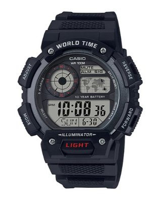【萬錶行】CASIO 10年電力數位電子錶 AE-1400WH-1A