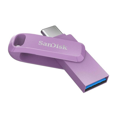 SanDisk Ultra GO TYPE-C USB 3.2 64G 旋轉隨身碟 薰衣草紫 (SD-DDC3-L-64G)