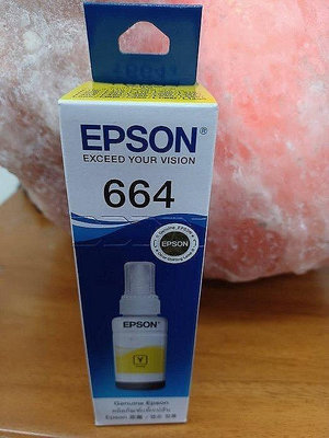 盒裝EPSON黃色原廠墨水匣T664/T6644/T664400-L350/L355/L360/L365/L455/L550/L555/L565/L1300