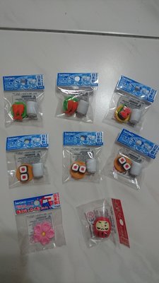 日本進口  三種迴轉壽司造型  富士山櫻花及開運福娃娃造型橡皮擦  或當擺飾