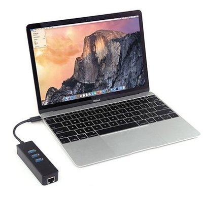 【紘普】免運USB 3.1 Type-C 轉RJ45千兆網卡 3孔USB3.0 HUB Apple蘋果MacBook