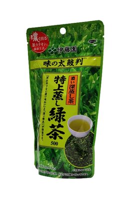 年終大特價 伊藤園 稀少品種 特上蒸 綠茶葉 500一番茶使用 100g【FIND新鮮貨】