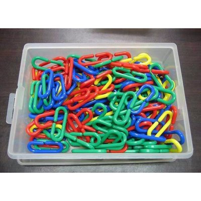 【愛玩耍玩具屋】USL遊思樂 連環扣(4色,160pcs)+收納盒