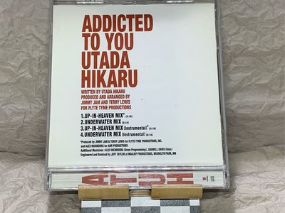 日本節奏藍調天后-宇多田光-迷戀你 二手混音單曲CD (日本版）Utada Hikaru - Addicted To You Maxi - Single CD