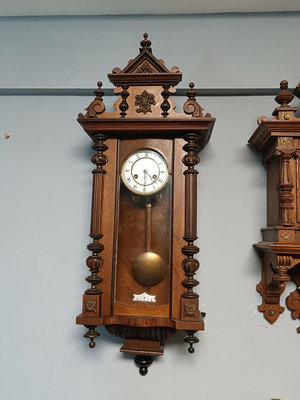 （二手）-德國寶星機械掛鐘保存完好，走打正常，高1米03 ，長 38. 擺件 老物件 古玩【中華拍賣行】622