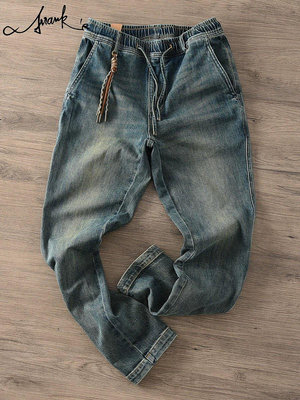 FRANK'S日牌直送-重磅純棉 丹寧 水洗 小直筒 牛仔褲 合身 原創 復古 3D 抽繩 挺版 中性 附裝飾