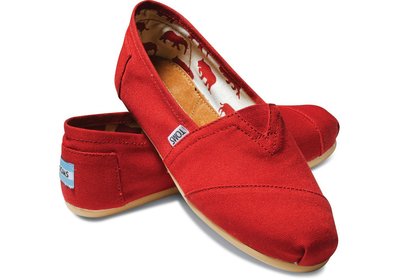 ☀╮A&amp;T-TOMS╭☀TOMS懶人鞋美國品牌TOMS Classics經典基本情侶款【RED紅】現貨+預購