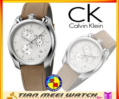 【天美鐘錶店家直營】【全新原廠CK】【下殺↘超低價有保固】Calvin Klein 三眼多功能腕錶 K6Z371G6