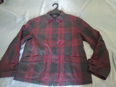 [99go] IENA 日本專櫃 暗紅色鋪棉 大格紋夾克 外套