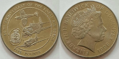 【二手】 根西島 1998年 皇家空軍80周年 紀念幣 品相如圖滿870 紀念幣 錢幣 收藏【奇摩收藏】