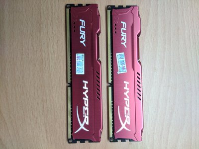 金士頓 HyperX FURY DDR3 1866 4GB*2雙通道 紅色