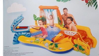 正品 玩樂生活 美國 INTEX57444叢林樂園溜滑梯戲水池 遊戲池 玩水池 幼兒遊戲球池 兒童遊樂園