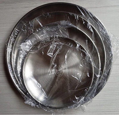 台灣製 食品級304不銹鋼盤 圓盤 料理盤子 餐盤 烤肉盤 菜盤 水果盤 蒸盤架