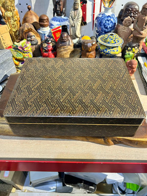 日本回流 箱根寄木 寄木細工 木胎  硯盒  手飾盒 置物盒
