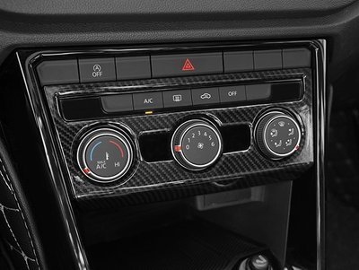 福斯 VW 21年 T-ROC TROC 空調面板 冷氣開關面板 冷氣面板 空調 裝飾框 碳纖維紋