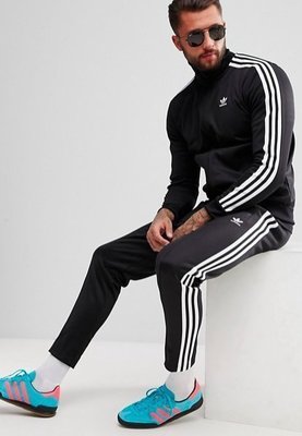 【Luxury】Adidas Originals 愛迪達 黑白 運動褲 運動長褲 三條線 CW1269 黑色 窄版