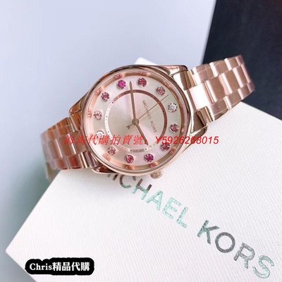正品專購 Michael Kors腕錶 MK手錶 MK6604 寶石刻度錶面流行手錶 腕錶 正品專購