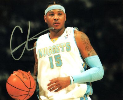 搜索者// Carmelo Anthony Denver Nuggets Autographed Signed 8x10