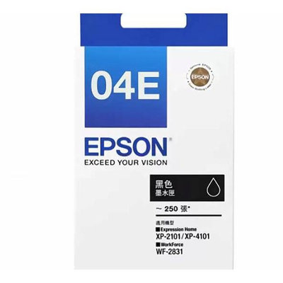 EPSON 墨水匣超值組 T04E 黑 X 3入+彩色組 X 1入  W130253  COSCO代購