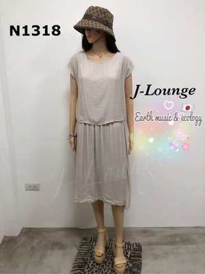 N1318全新日本Earth music & ecology 優雅米森女寬鬆洋裝 洋裝natural style dress