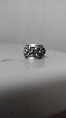 藏寶閣 （老銀飾品）東北特色戒指清代老銀七星連珠心心相印戒指適合佩帶送禮 Cchg2587