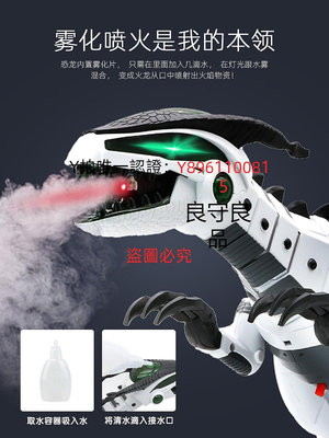 遙控玩具 恐龍玩具電動仿真動物男兒童超大號會走噴霧噴火遙控機械龍霸王龍