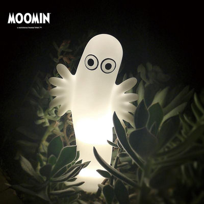 投影燈Moomin姆明手辦小夜燈氛圍床頭燈創意禮物卡通觸控led暖光燈臺燈