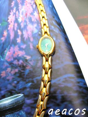 AEACOS@古董 古著 vintage retro MODs 品牌 PULSAR 貴氣優雅經典金色錶帶手錶