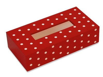 13120c 日本製 好品質 限量品 日式和風 可愛典雅 紅色小點點圓圈民宿客廳房間 面紙盒衛生紙盒紙巾收納盒禮品