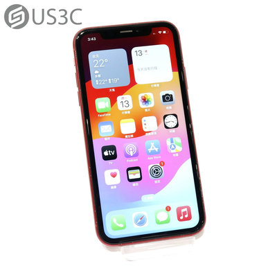【US3C-青海店】台灣公司貨 Apple iPhone XR 128G 紅色 6.1吋 防潑抗水與防塵 廣角相機 二手手機 UCare店保6個月