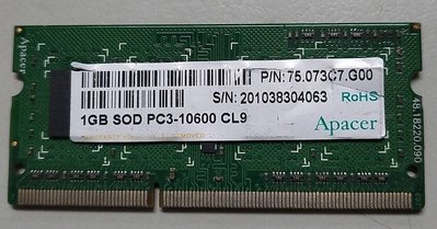 APACER 1GB PC3-10600 記憶體