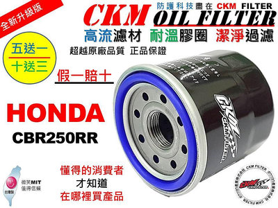 【CKM】本田 HONDA CBR250RR 機油濾芯 濾芯 機油芯 濾蕊 機油濾清器 KN-204 超越 原廠 正廠