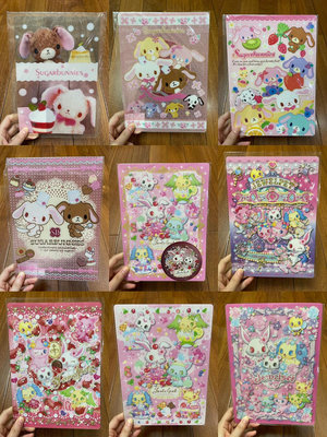 絕版Sanrio Sugarbunnies甜點兔寶石寵物墊板