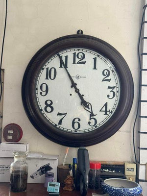 阿德古董店 日本直徑80公分   時鐘 座鐘 懷錶 手錶 空氣鐘 機械鐘 古董鐘 機械錶 老爺鐘 落地鐘 全省買賣古董傢俱