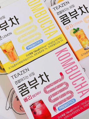 韓國 KOMBUCHA  康普茶 (莓果/柚子/檸檬/水蜜桃)1盒30包