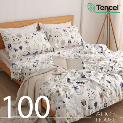 【波爾多】ALICE愛利斯-加大~100支100%萊賽爾純天絲TENCEL~兩用被薄床包組