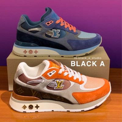 【BLACK A】精品 LV Run Away 男款運動鞋 內增高 橘棕色／藍紫色／黑色／白色