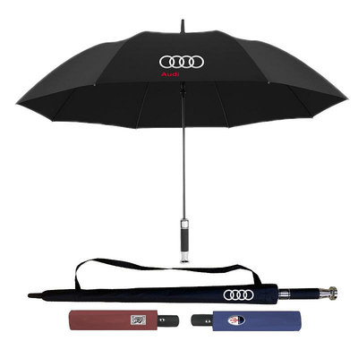 現貨 勞斯萊斯原廠同款高端奧迪車載專用原裝4s店大號自動黑膠遮陽雨傘 遮陽傘