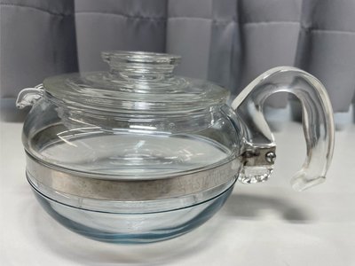 美國康寧佰麗PYREX復古耐熱透明玻璃 6杯咖啡壺/茶壺附蓋