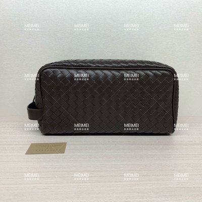 30年老店 預購 Bottega Veneta BV 深咖色 編織 牛皮 手拿包 244706