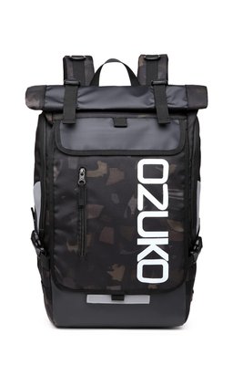 【Ozuko】正版迷彩後背包 大容量旅行袋 休閒背包 運動休閒包 多功能後背包 防水旅行包 防盜包