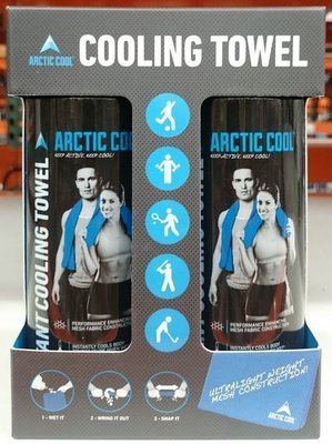 Costco 好市多 ARCTIC COOL 酷涼運動毛巾/冷感降溫運動毛巾(一組2入) 特價:650元