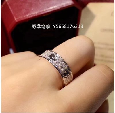 二手正品  Cartier 卡地亞 LOVE 結婚戒指 18K白色黃金戒指 B4083400 現貨